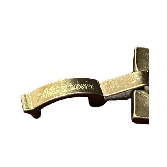 Lulu Frost Solar Bracelet Statement Brass Tone J Crew Steampunk Crystal Signed - Picture 3 of 8